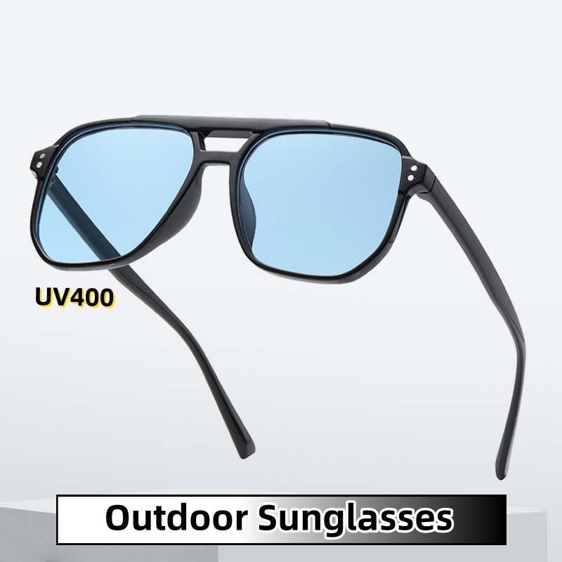 Uv Protection Fashion Sunglasses Women Large Square Frame Sun Glasses Men Outdoor Driving Travel Retro Uv400 Shades Eyewear