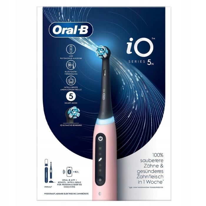 Electric Toothbrush - Oral-B - iO Series 5 - Silent Magnetic Technology - Color Blush Pink