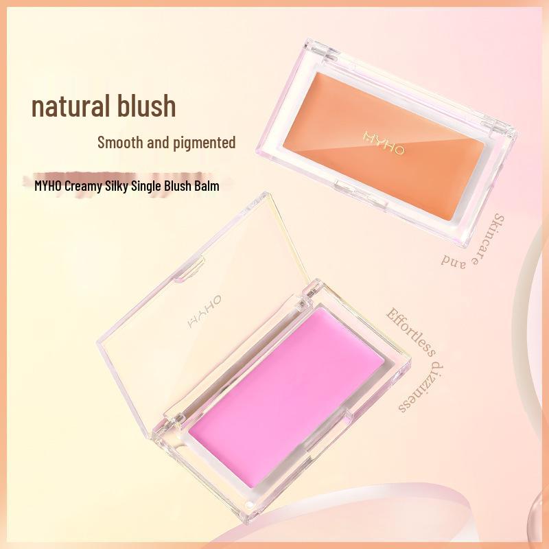 MYHO Creamy Matte Blush: Silky Single Color, Low Saturation, Natural Glow for Students