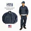 Prison Blues Denim Western Rigid Size L Jacket, Blue,