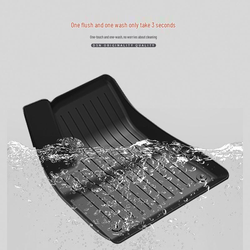 Tesla Model 3 Waterproof TPE Floor Mats, Double-Layer, Wear-Resistant with Lamb's Wool, Facelift Version.