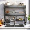 Ret retractable Carbon Steel Over-Sink Dish Rack & Organizer