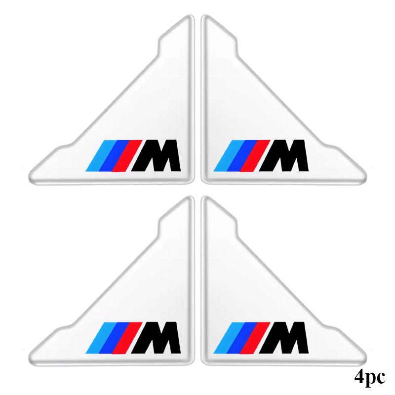 QSC24 4Pcs Car Door Corner Cover Bumper Crash Protection Stickers For BMW M5 M4 M3 F20 F40 F22 F30 E90 F32 F10 F06 F07 F46 E60 Z4 G20