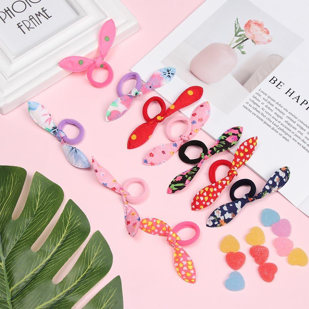 Ponytail Holder Rabbit Ears Head Dress Women Hairband Rubber Band Elastic Hair Bands Hair Ropes