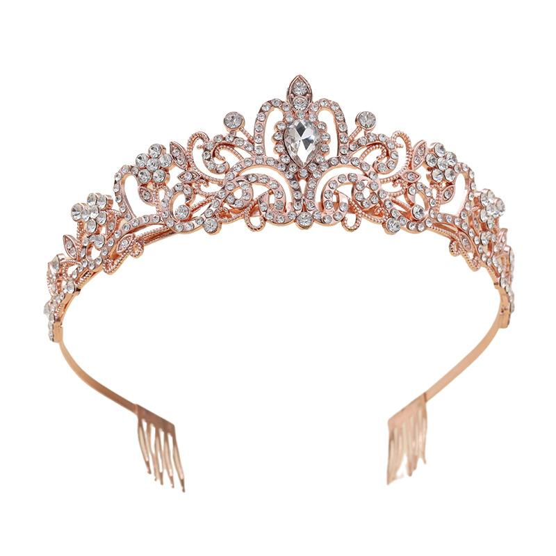 Bridal Crown Headwear Alloy Rhinestone Headband Wedding Crown Birthday Hair Accessories Party Headband Accessories