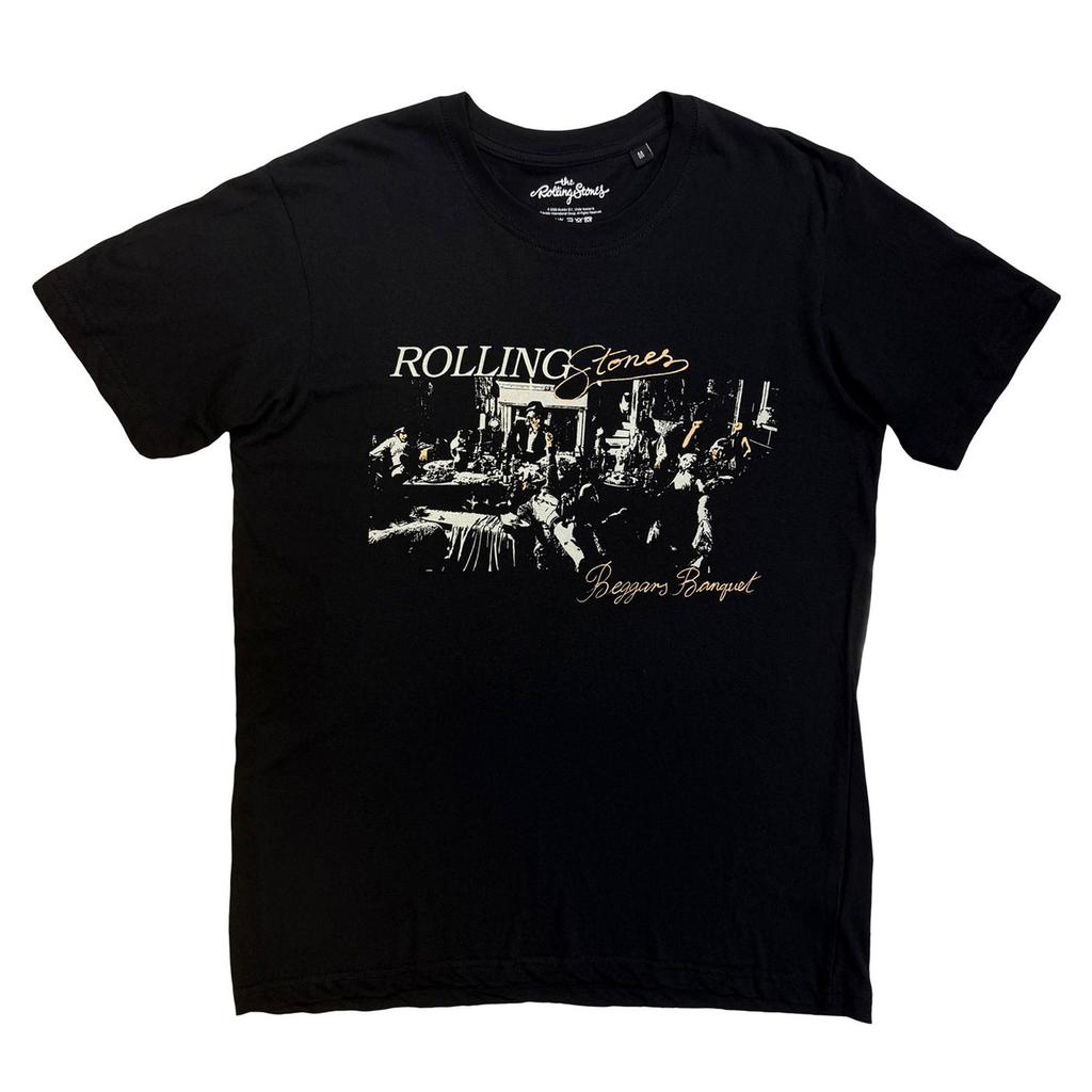 The Rolling Stones Unisex Adult Beggars Banquet Script T-Shirt