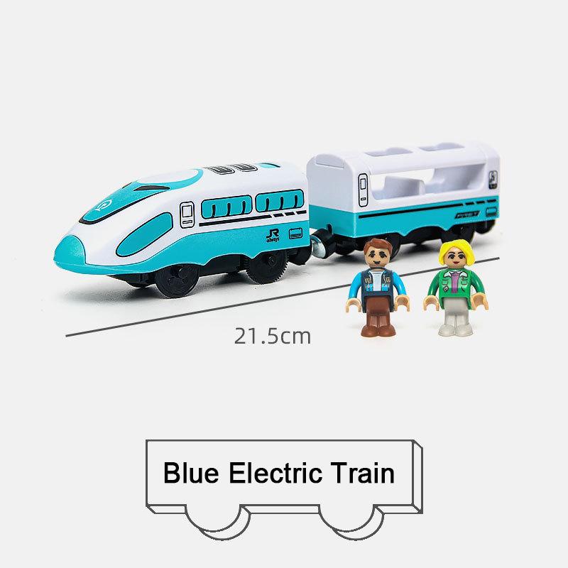 Für Holzeisenbahn Gleis Autobahn Kreisverkehr Set Holz Eisenbahn Elektrische Magische Eisenbahn Spielzeug Holz Schienen Spielzeug Kinder Jungen Geburtstag Geschenke