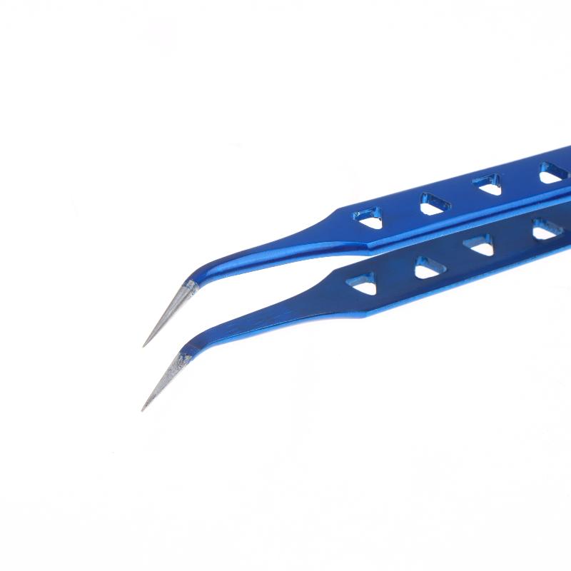 Aac-15 Stainless Steel Tweezers For Phone Repair High Precision 8 Hole Heat Dissipation Flying Wire Spot Welding Clip
