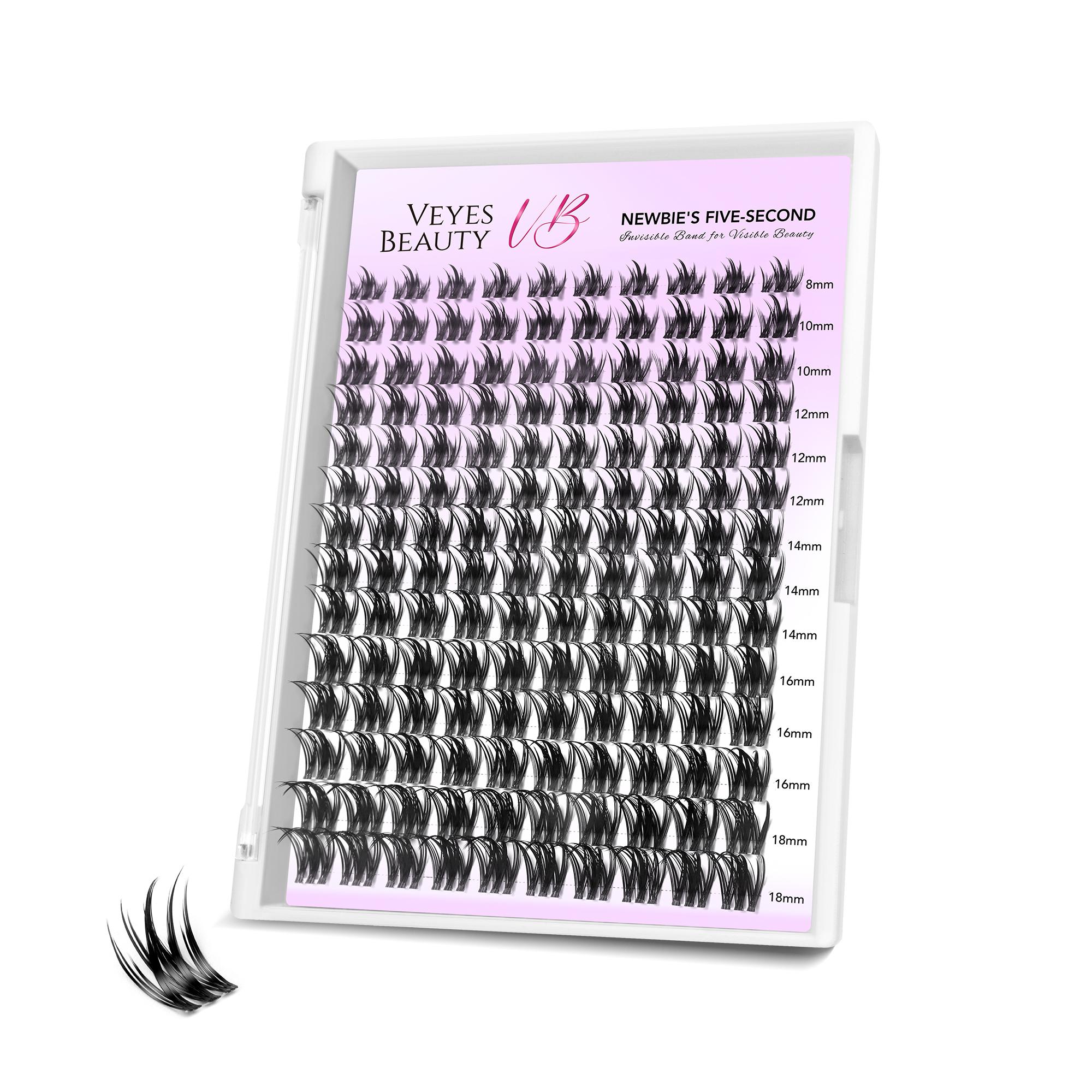 

Veyesbeauty Пучки ресниц Камелия Сверхлегкие и удобные Лепестковая безупречность 140 пучков 8-18 мм Lash Tray чёрный