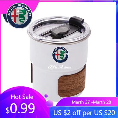 For Stainless Steel Cup Coffee Mug Camping Beer Mug 300ml Bottles For Alfa Romeo 156 Gt 159 147 166 Giulietta Giulia