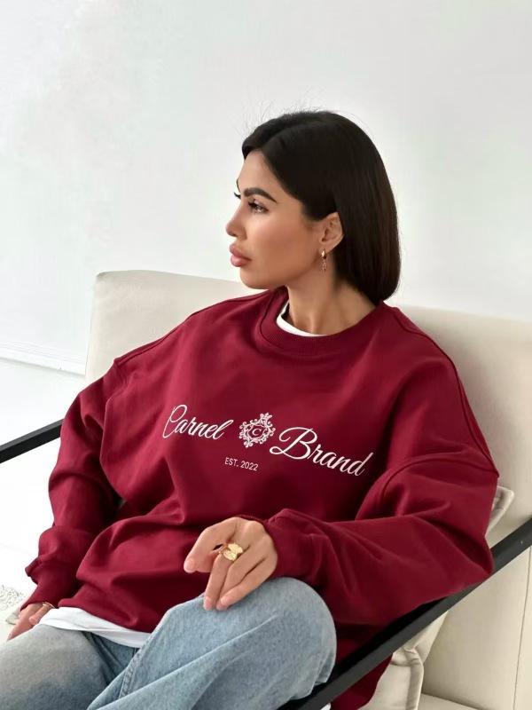 Trendy Retro Letter Print Loose-Fit Hoodie: Casual American Autumn/Winter Fashion
