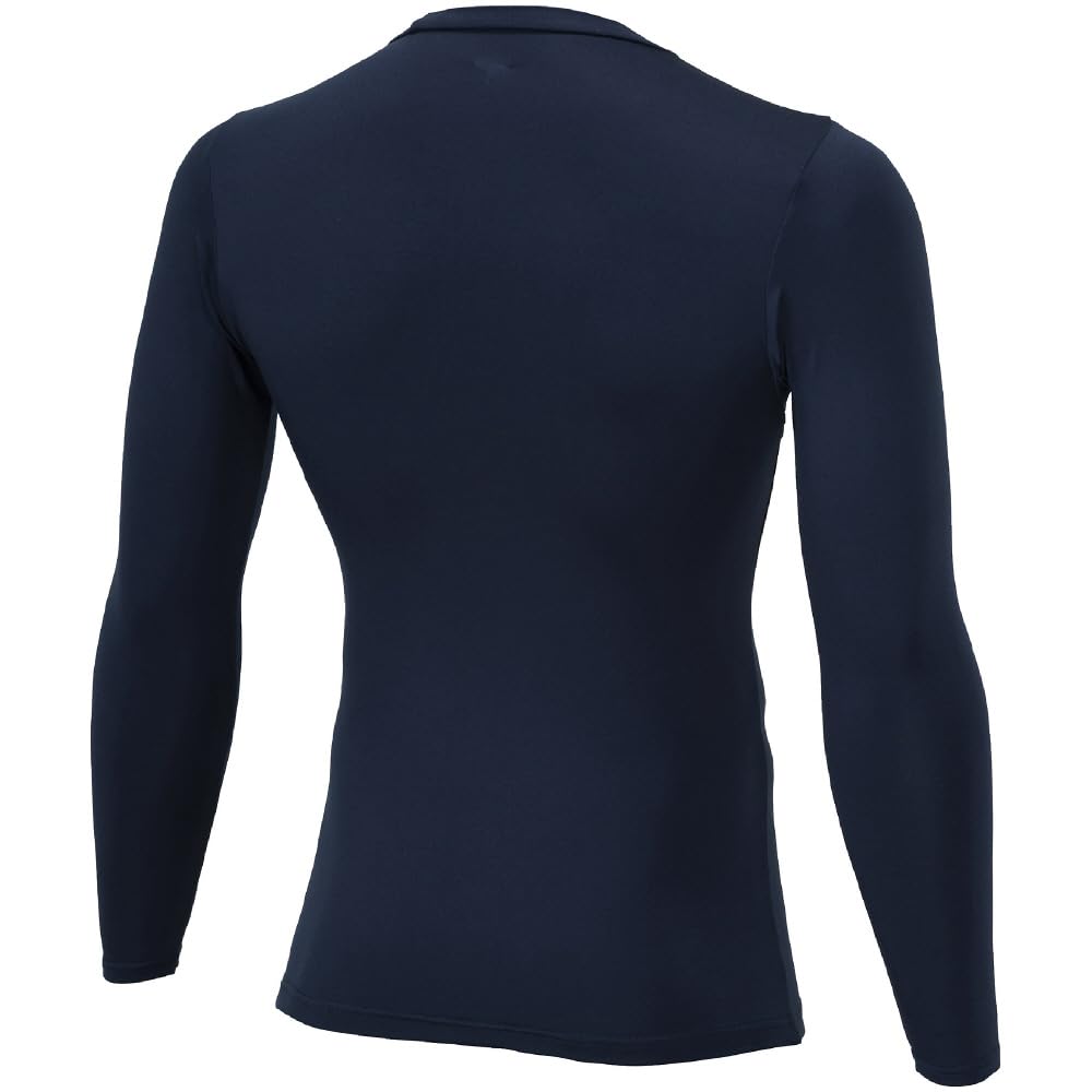 Football Wear Inner Warm and Easy To Move Dress Size P2MAA550 Fleece-Lined Shirt, In, Navy, XL,