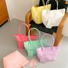 MATTIERE MT_23701 Jelly Tasche Durchsichtige Band Schultertasche + Mini-Tasche
