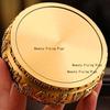 1pc Metal Ashtray Flat Bottomed Ashtray with Lid Desktop Ornament Buddhist Temple Utensils Incense Burner Home Decoration