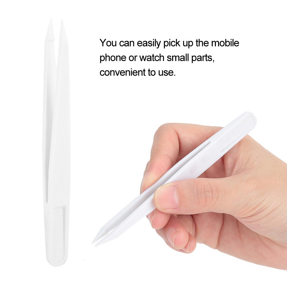 10Pcs/Set Insulation High Precision Plastic Tweezers Watch Repairing Clip Tool