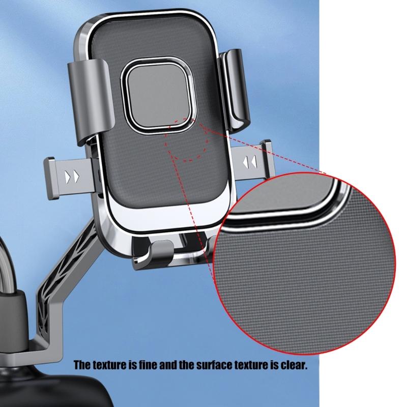Motorcycle Handlebar/Rearview Mirror Mount Phone Holder Scooter Bike Phone Cradles 360 Degree Rotating Shockproof Stand