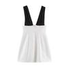 Womens 2026 Sleeveless Mini Dress Color Block Patchwork Casual Loose Straight