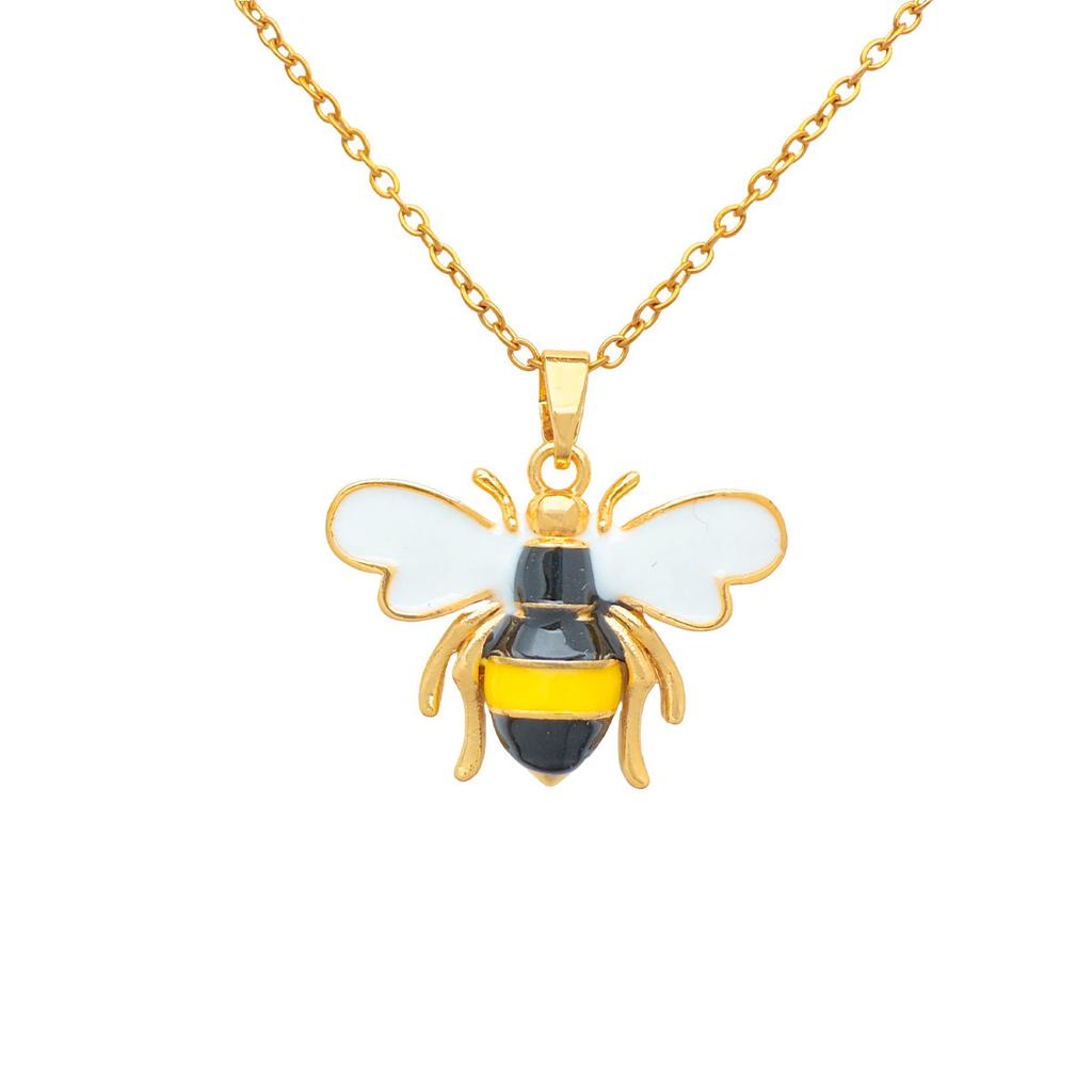 Necklace - Bee Butterfly Necklace - Accessory with Oil Droplets - Small-scale High-end Style - Collar Chain