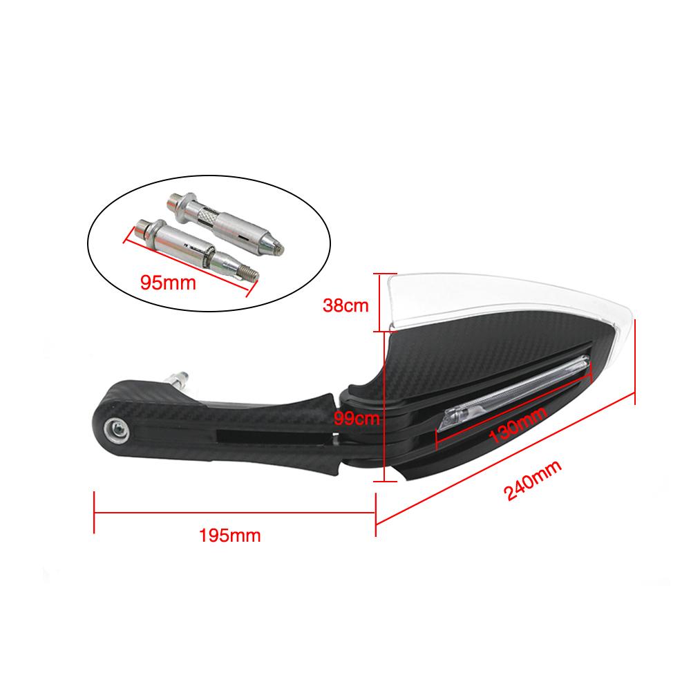 ZSDTRP Motorcycle Led Hand Guard Shield Windproof Motorbike Motocross Universal Protector Modification Protective