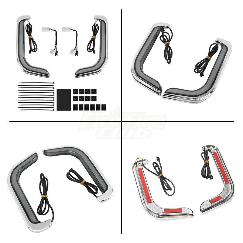 Motorcycle LED Fairing Lower Grills Light For Harley Touring Street Electra Glide Road Glide 1996-2013