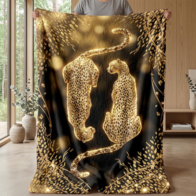 Gleaming White Tiger Majesty Theme blanket Lightweight Warm Flannel Blanket Decorative Throw Blanket for Home Decoration