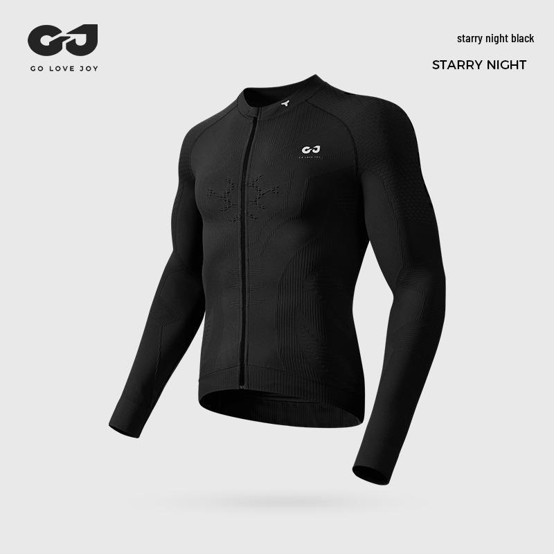 Herren Langarm Rad- und Outdoor-Sportbekleidung - Feuchtigkeitstransportierend, Schnelltrocknend für Herbst & Winter