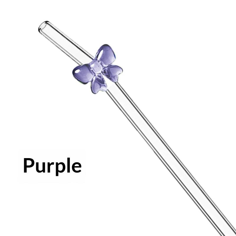 1Pc 8Mm Glass Straw, Reusable Drinking Straws Cute Butterfly Heat-Resistant Straw For Festival Party Wedding Cocktail Bar Beachs