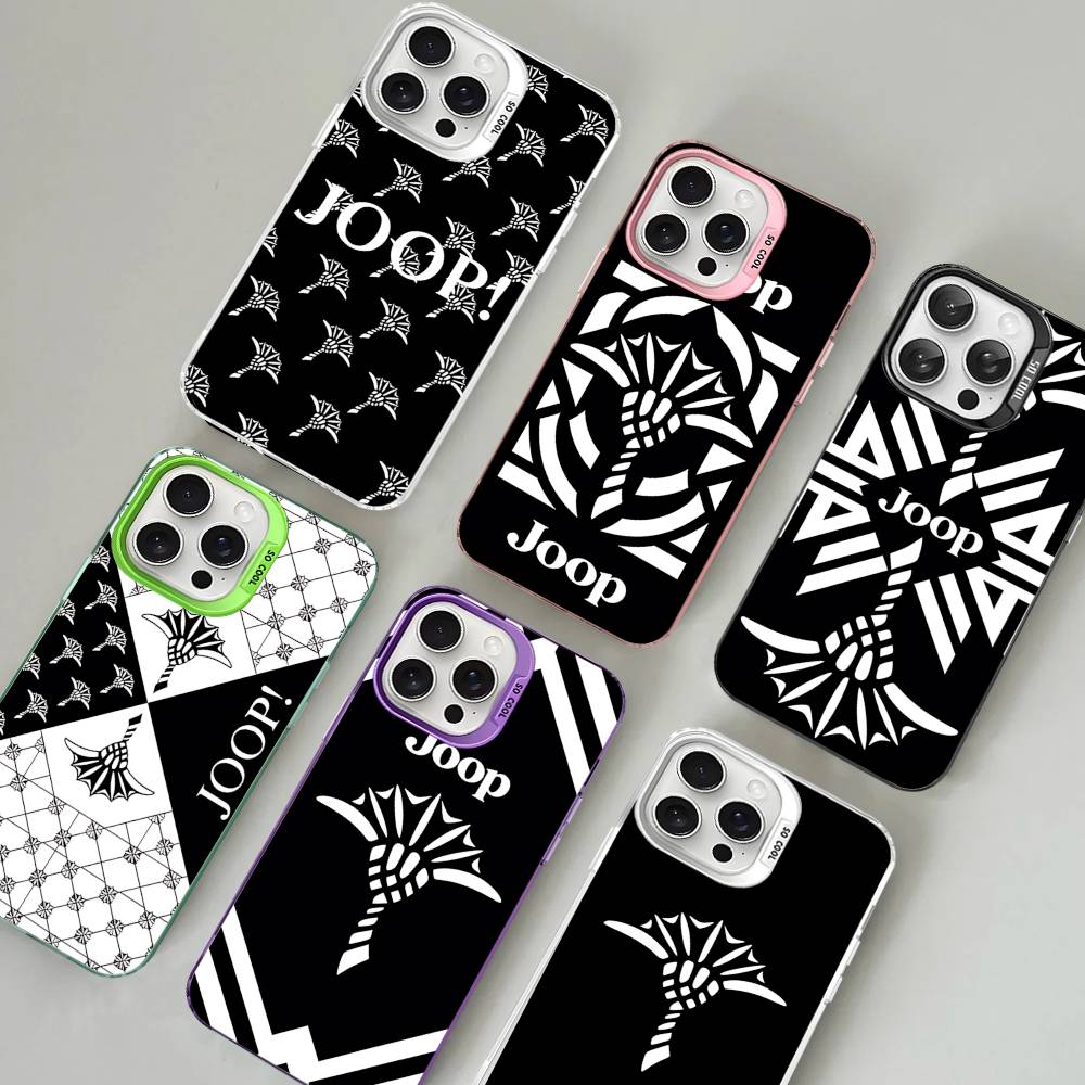 Famous Printed J-JoopS Logo Phone Cases For IPhone 17 16e 15 14 13 12 11 Plus Pro Max ProMax Colorful Covers