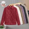 Chun Ya Fang Women's Lightweight Cotton Jacket - Stylish, Loose, Quilted Design, Solid Color, Short Outerwear.