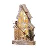 Wooden Luminous Christmas House Ornament with Lights