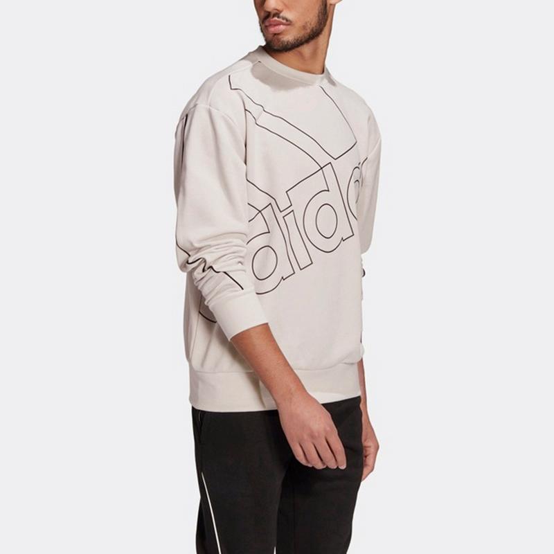 Adidas U Favs Q1 Sweater With Logo Print Men Sweatshirt Fawn-Brown GK9373
