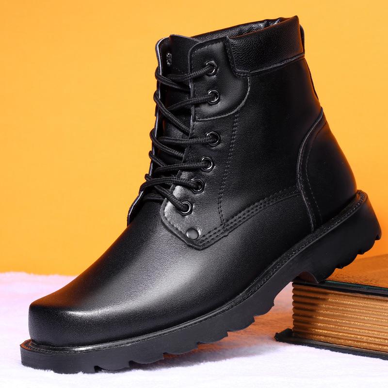 

Зимние хлопковые ботинки из ворса, утолщенные теплые шерстяные зимние ботинки Northeast Dad Outdoor Martin Labour Insurance Cotton Shoes Cold Boots 46