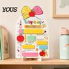 Reusable School Board Personalized First Day of Wooden Sign, Erasable Back to Sign Board, Cute Classroom Decor, Keepsake Memory Tracker