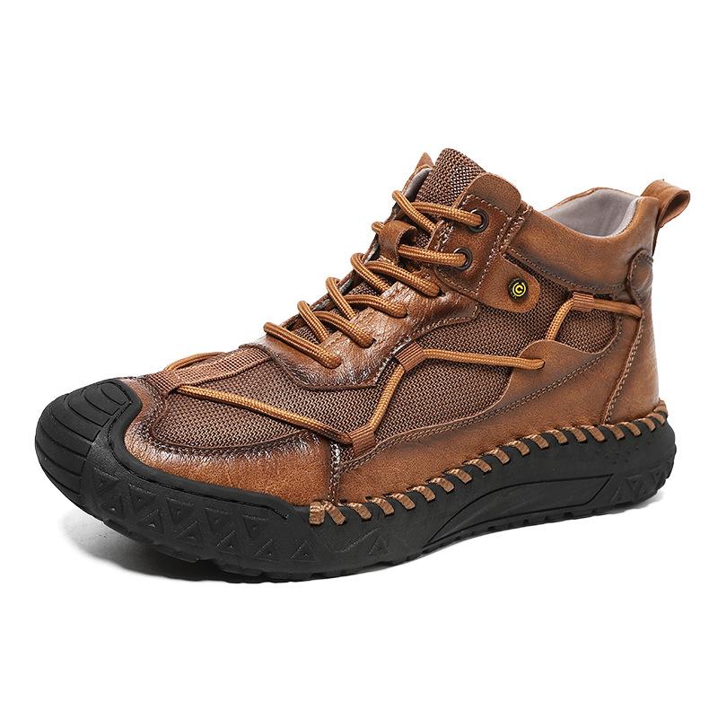 Autumn Men's Shoes New Large Size High-top Leather Shoes Men's Platform Shoes Men's Casual Fashion Foot Shoes