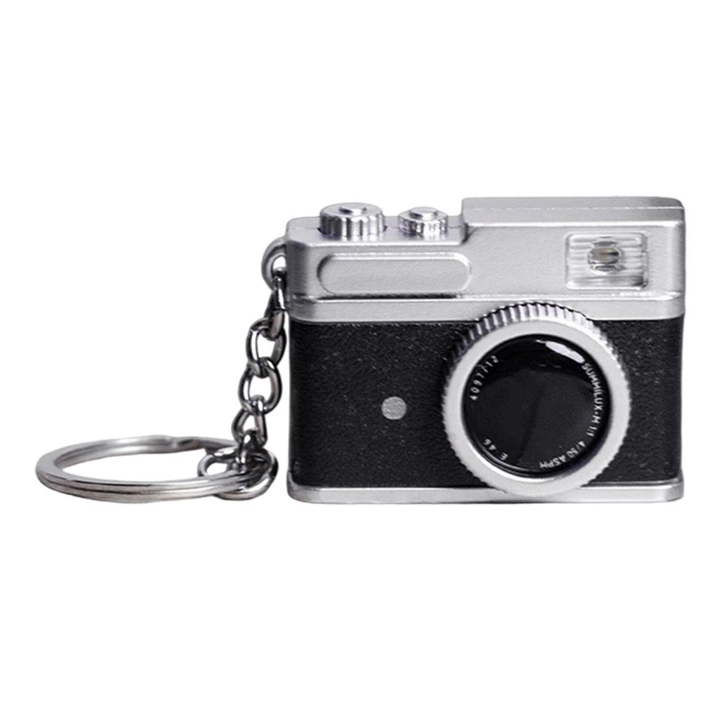 Creative Mini DSLR Camera Glowing Keychain Featuring Flashing Sound Effect Perfect Gift for Photography Fans and Celebrations