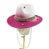 Women's Punk Straw Hat 2023 New Sun Hat Gold Chain Accessories Men's Jazz Hip Hop Summer Hat Punk Style Beach Hat Church Hat