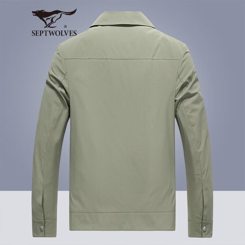 SEPTWOLVES Men's Fashion Lapel Commuter Jacket