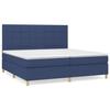 VidaXL Slat Bed Base with Mattress, Upholstered Bed with Headboard, Double Bed, Adult Bedroom Bed, Modern, 3142367