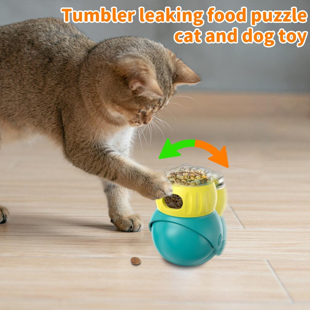 Refillable Cat And Dog Feeder Tumbler Food Leaking Puzzle Cat And Dog Toy