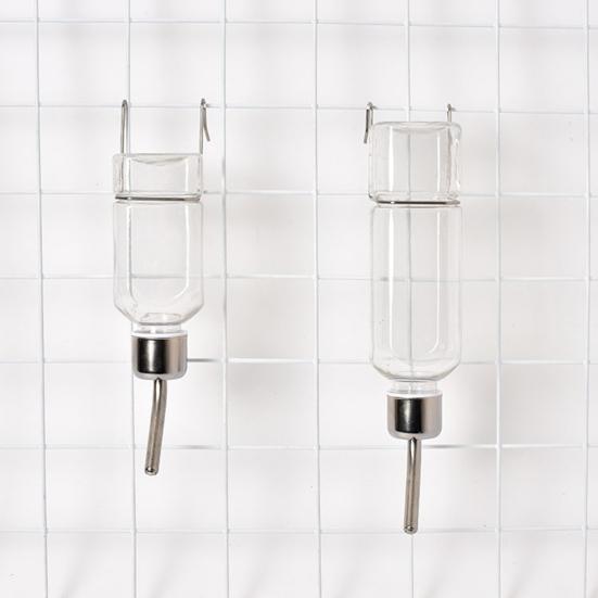 Automatický dávkovač vody pro domácí mazlíčky Hamster Cat Klec Závěsný Bez kapání Krmítko na vodu 180ml 350ml Průhledná láhev s nerezovou tryskou pro malá střední domácí mazlíčky