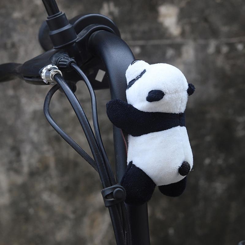 Adorable Cartoon Panda Bike Handlebars Accessory with Multiple Mounting Option Panda Handlebars Charm for Cycling Fun