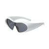 New Alien Uv Resistant Sunglasses Punk Goggles Futuristic Y2k Large Frame Integrated Sunglasses