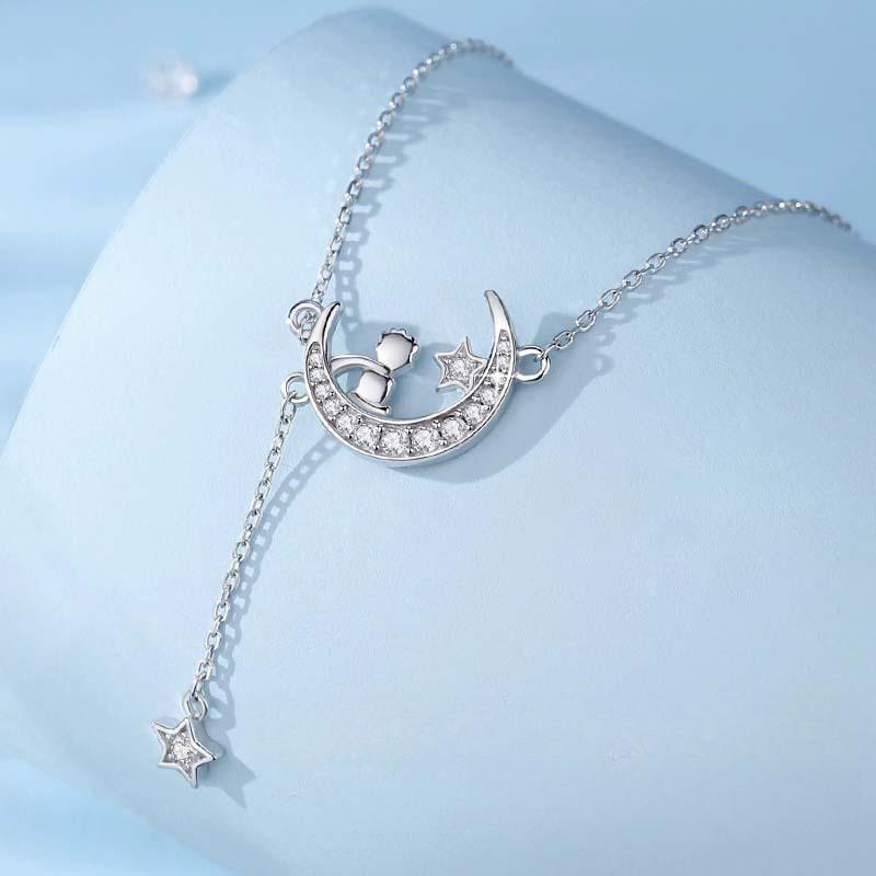 

Ожерелье «Маленький принц» для женщин, легкая роскошная нишевая дизайнерская цепочка на ключицу для подарка на день рождения подруги