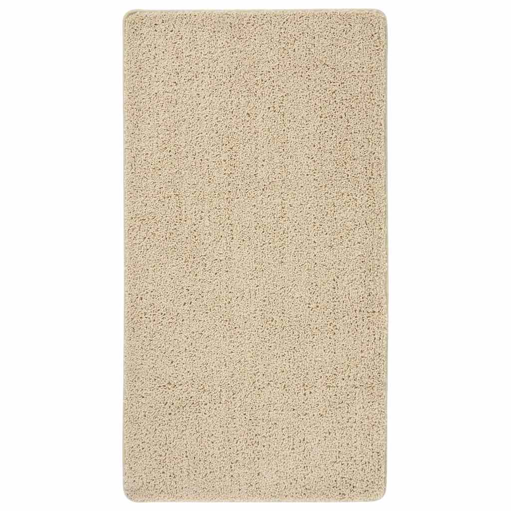 Shaggy Rug Cream 80x150 cm Non Slip