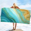 Microfiber Beach Towel Marble Pattern Bath Towel Thin Absorbent Extra Large Towel for Beach Swimming Camping Yoga Bath Sports