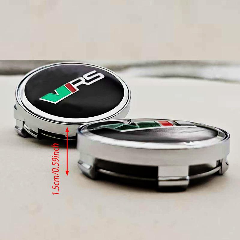 4Pcs 60mm Car Wheel Hub Caps Cover Rim Logo V VRS Badge For Skoda Fabia Octavia Rapid Kodiaq Superb A4 A5 Mk3 Karoq Accessories