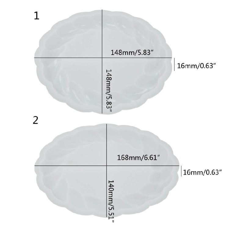 Epoxy Resin Moulds Coasters Tray Coaster Mould Epoxy Resin Mold Round/Oval