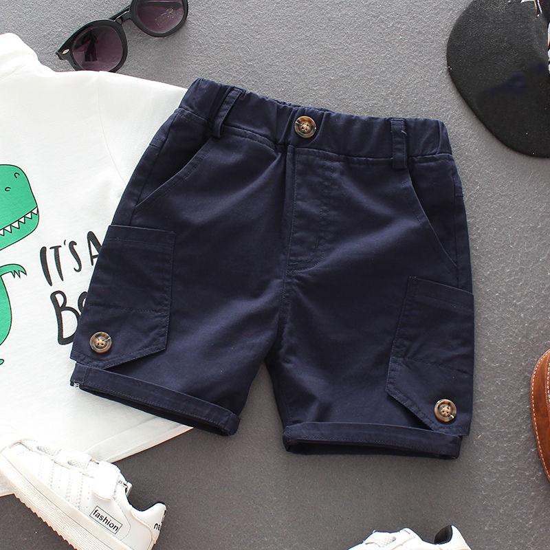 

Летние повседневные шорты для мальчиков среднего и маленького возраста, однотонные мягкие брюки Five 120