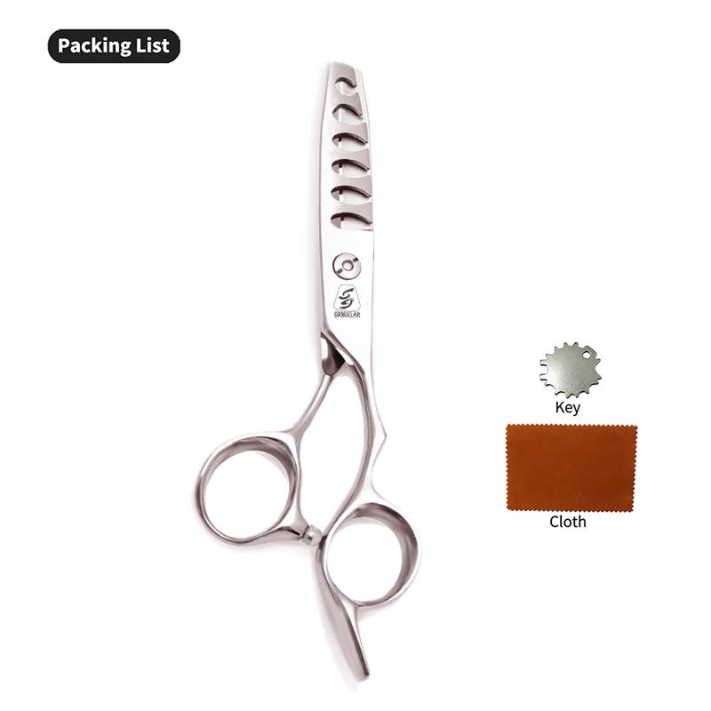 

Sangelar 6-дюймовые серебристые парикмахерские ножницы, прямые ножницы для стрижки, профессиональный инструмент для ухода за шерстью, можно использовать для стрижки волос Pete, ножницы для собак Remove Hair 50% серебряный