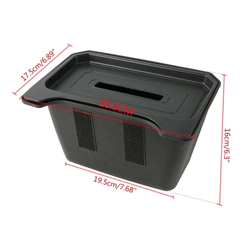 Rear Center Console Organizer 2nd Row Console Back Seat Storage Container TPE-material Easy Fixing Suitable for ModelY
